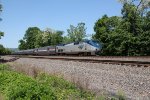 Amtrak 116 heads east with train 42 at milepost 116
